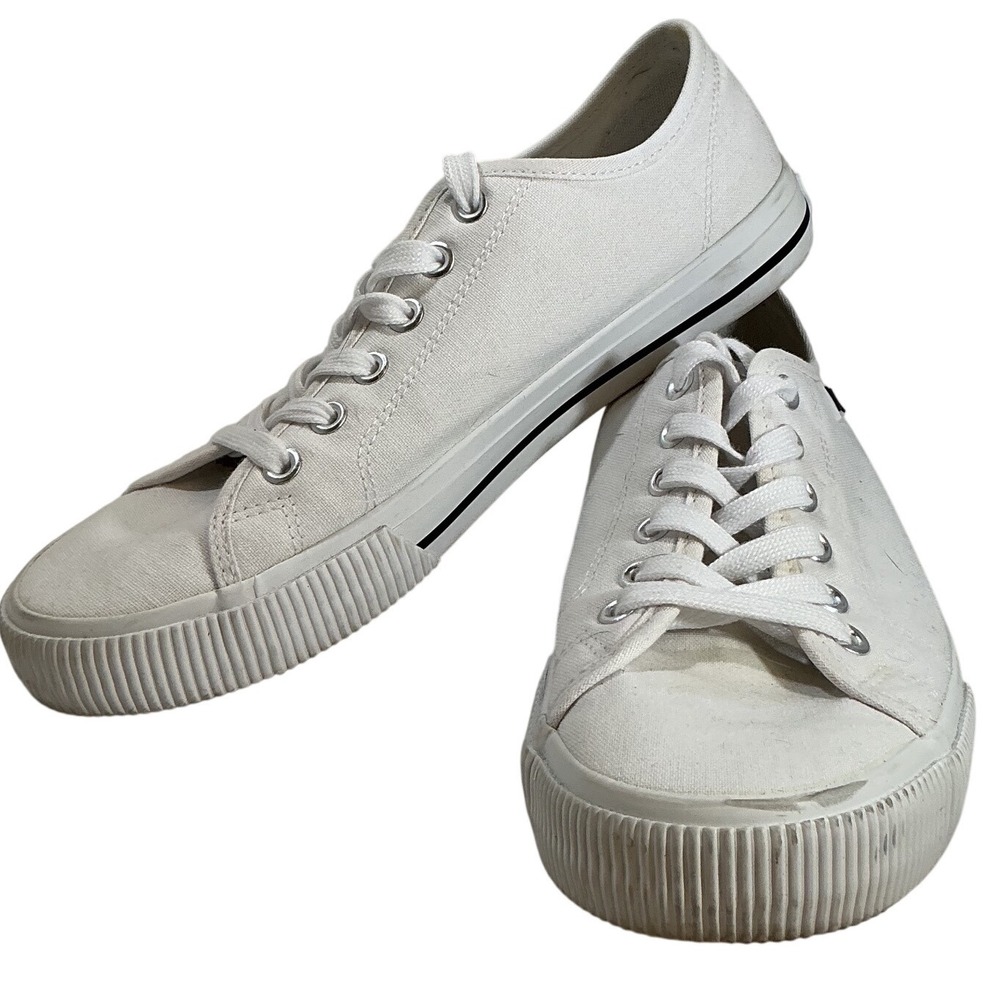 Hurley Ceta Womens 8 White Canvas Classic Low Profile Sneakers H-CETA